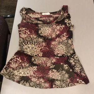 Nine West Purple Patterned Tunic